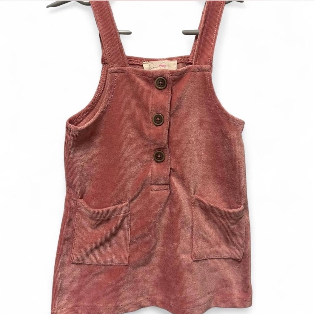 Pink Corduroy Button-Front Dress - Baby dress 18 months